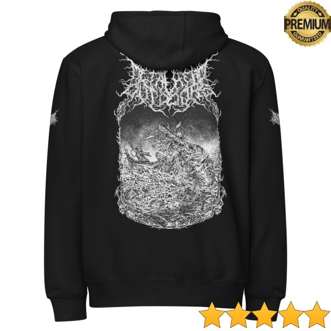 Official Metalhead Outdoors Merch Alligator Gar: Gasp of the Damned - Zip Up Hoodie