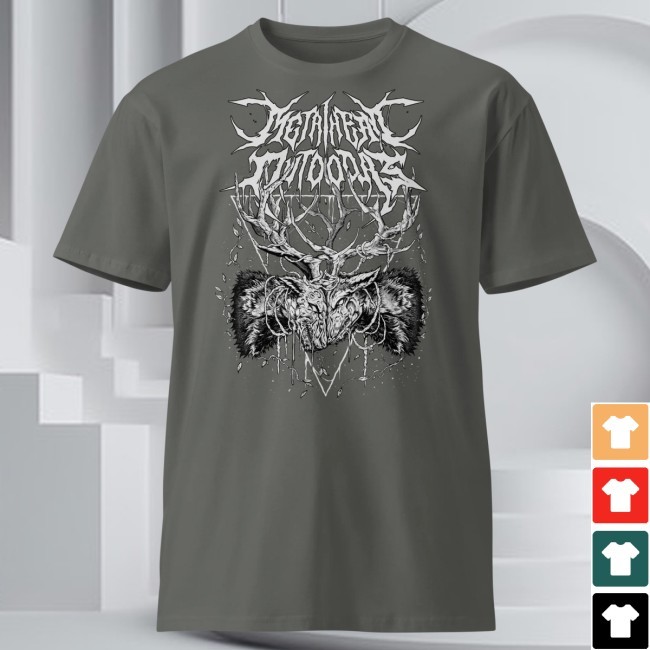 Official Metalhead Outdoors Merch Pagans Stag Blood for Breeding Men's Premium T-Shirt Charcoal