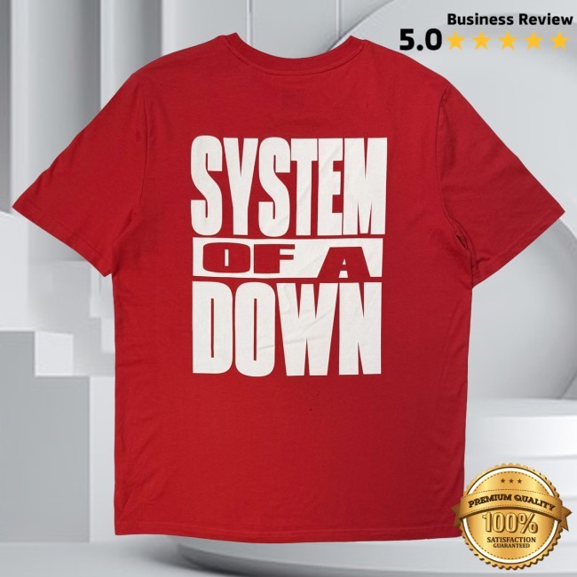 Official System of a Down 'Dusseldorf Event Tour '26' (Red) T-Shirt