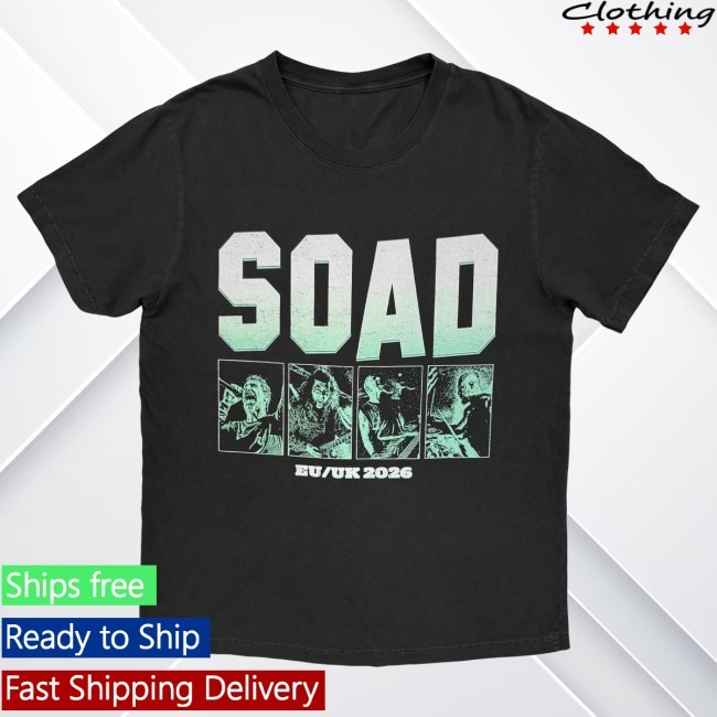 Official System of a Down 'Map Dateback Tour '26' (Grey) T-Shirt